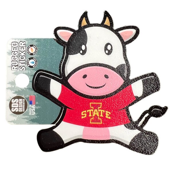 I-State Cow Rugged Sticker (3"x3.25")